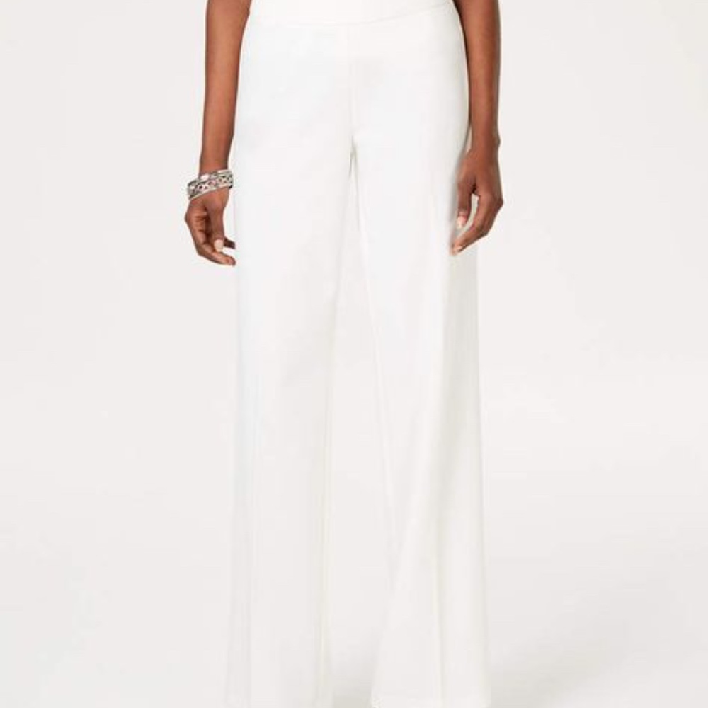 INC International Concepts White Wide Leg Pants